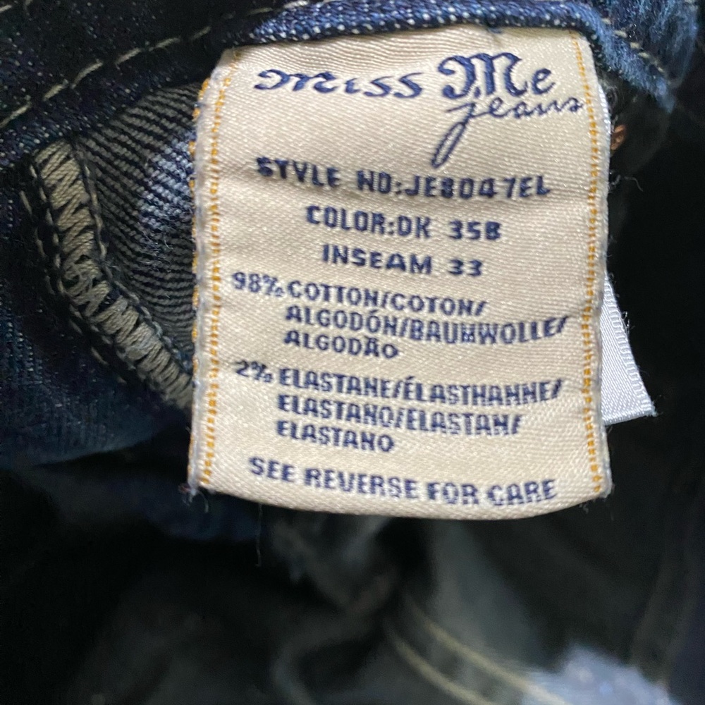 Miss Me Dark Blue Easy Boot Cut Jeans 31 - Picture 6 of 7
